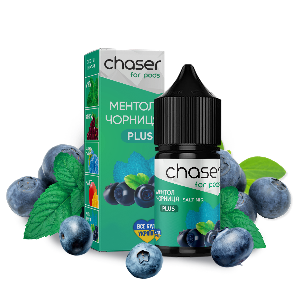 Набір Chaser For Pods 30 мл зі смаком Ментолу та чорниці