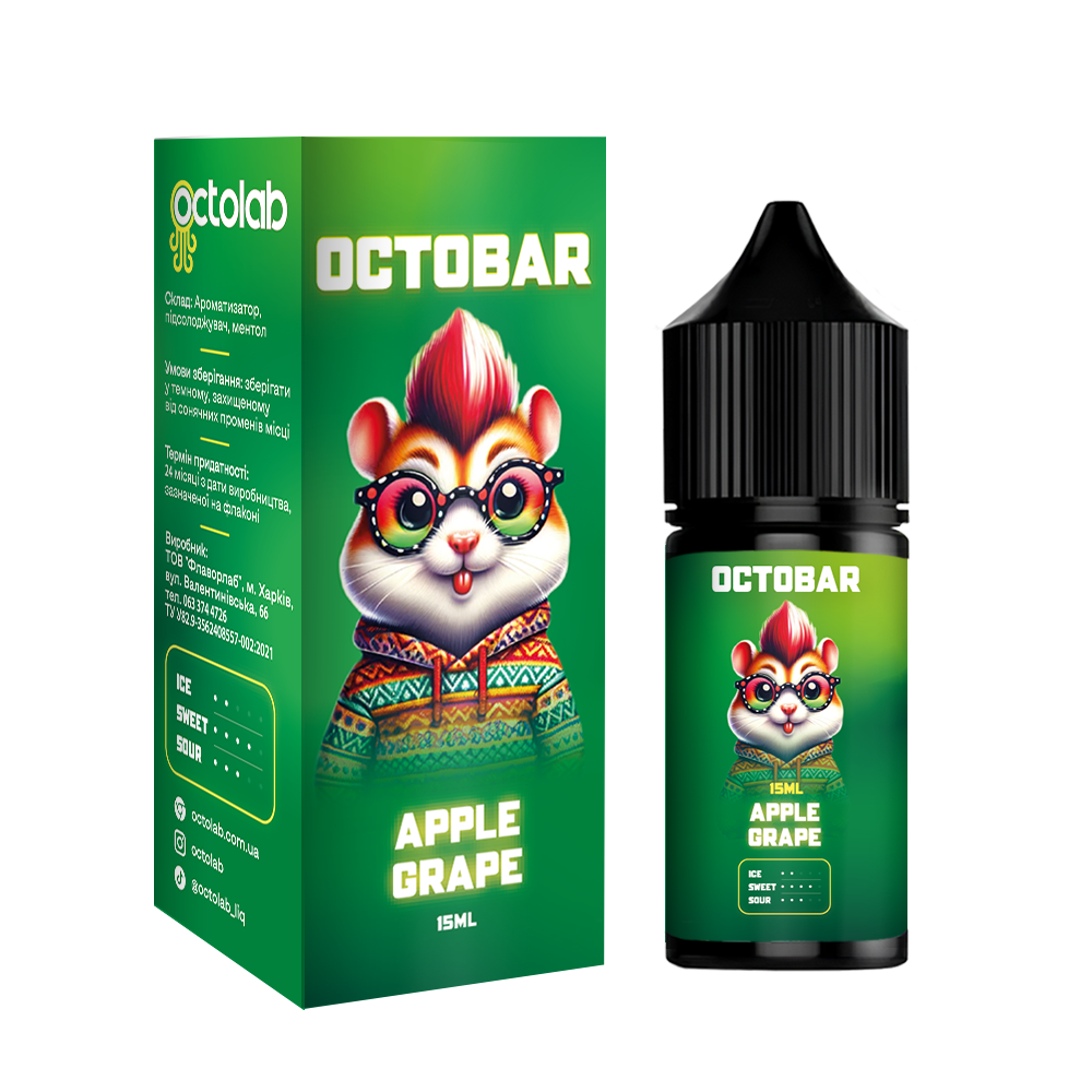 Сольовий набір Octobar NFT 30ml зі смаком Яблука та винограду