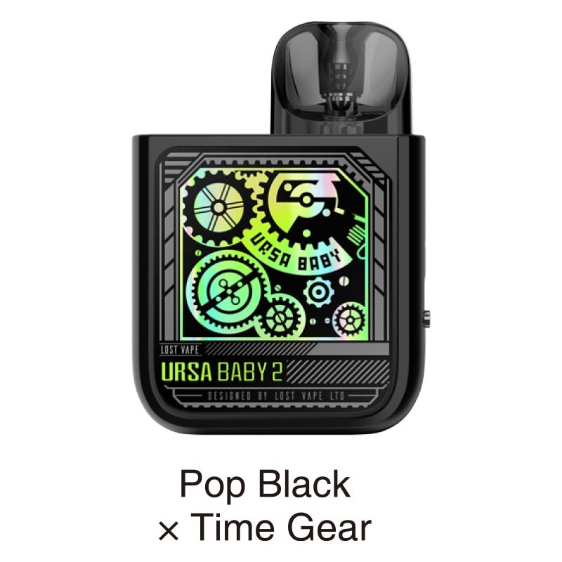 Lost Vape Ursa Baby 2 Pod Kit в чорному кольорі з зеленим