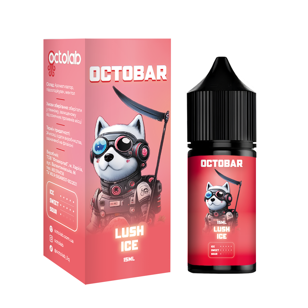 Сольовий набір Octobar NFT 30ml зі смаком льодовитого кавуна та запашної полуниці