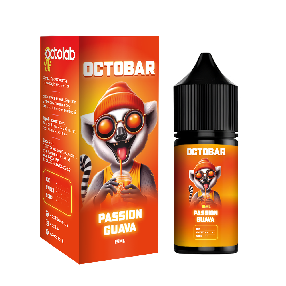 Сольовий набір Octobar NFT 30ml зі смаком Маракуї та гуави
