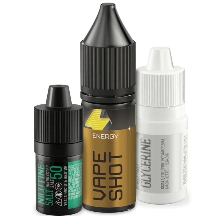 Набір сольової рідини Vape Shot зі смаком енергетика