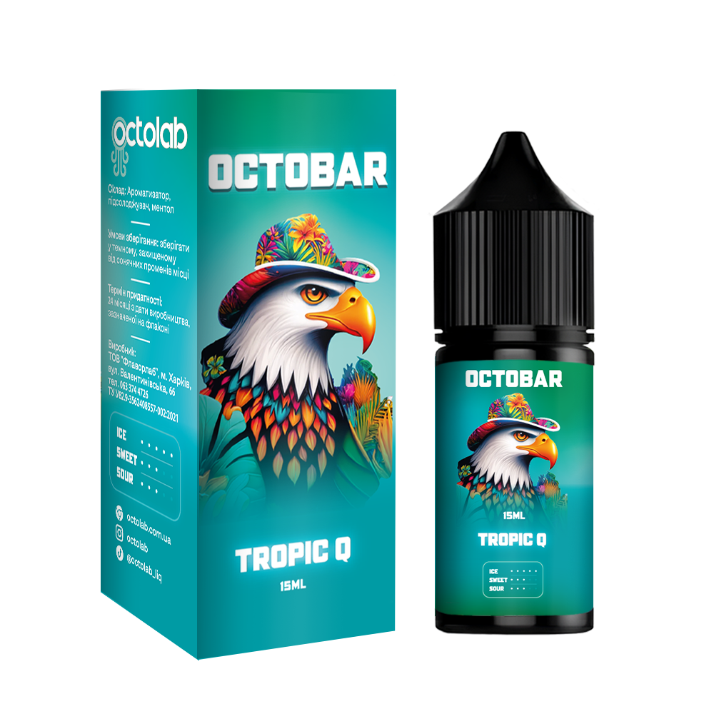 Сольовий набір Octobar NFT 30ml зі смаком Тропіку Q