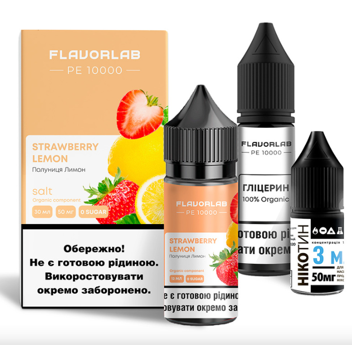 Набір Flavorlab PE 10000 зі смаком полуниці та лимону
