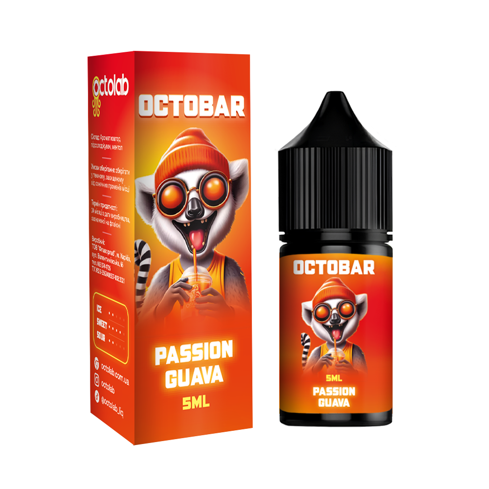 Сольовий набір Octobar NFT Sour 10 ml зі смаком Маракуї та гуави