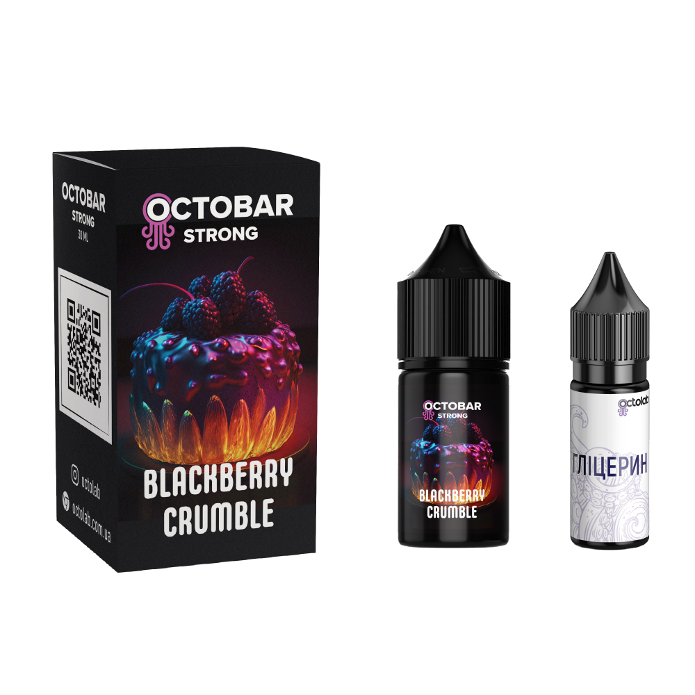 Сольовий набір Octobar Strong 30ml зі смаком чорничного пирога зі смаком