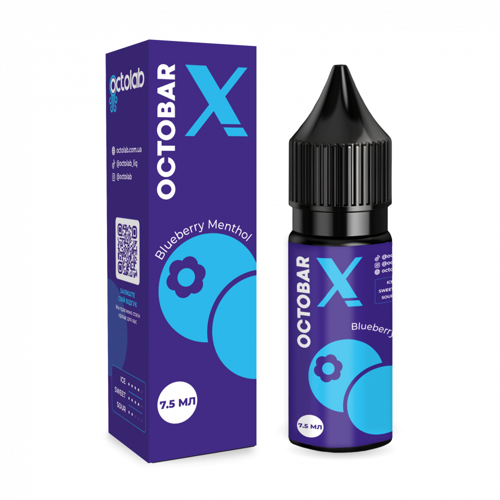 Набір для самозамісу Octobar X зі смаком соковитої лохини з освіжаючим ментоловим акцентом