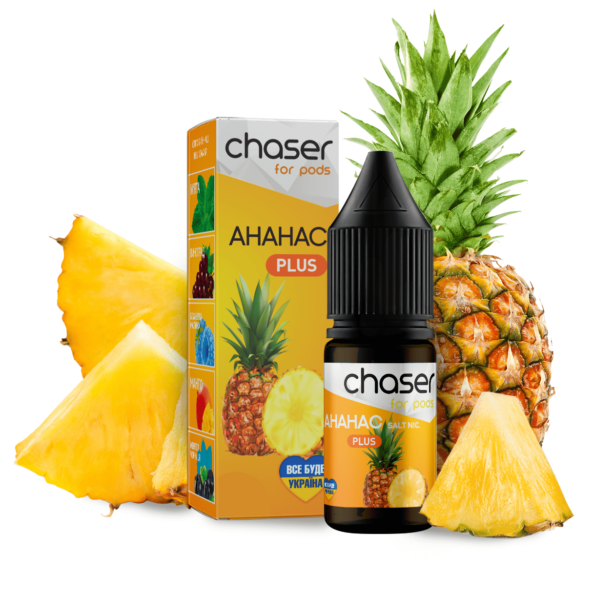 Рідина Chaser Mix PLUS Salt 10ml зі смаком Ананасу