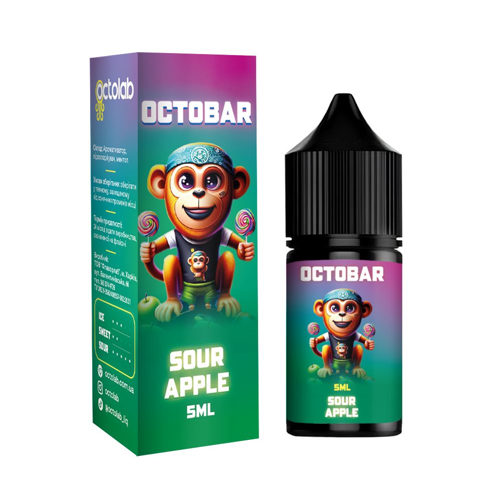 Сольовий набір Octobar NFT Sour 10 ml зі смаком Кислого яблука