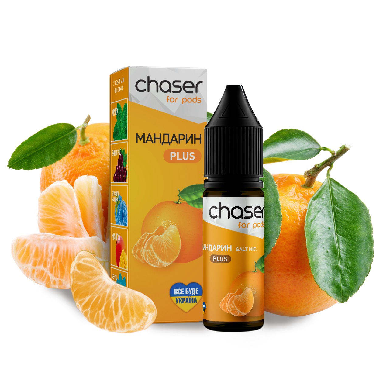 Рідина Chaser Mix PLUS Salt 15ml зі смаком Мандарину