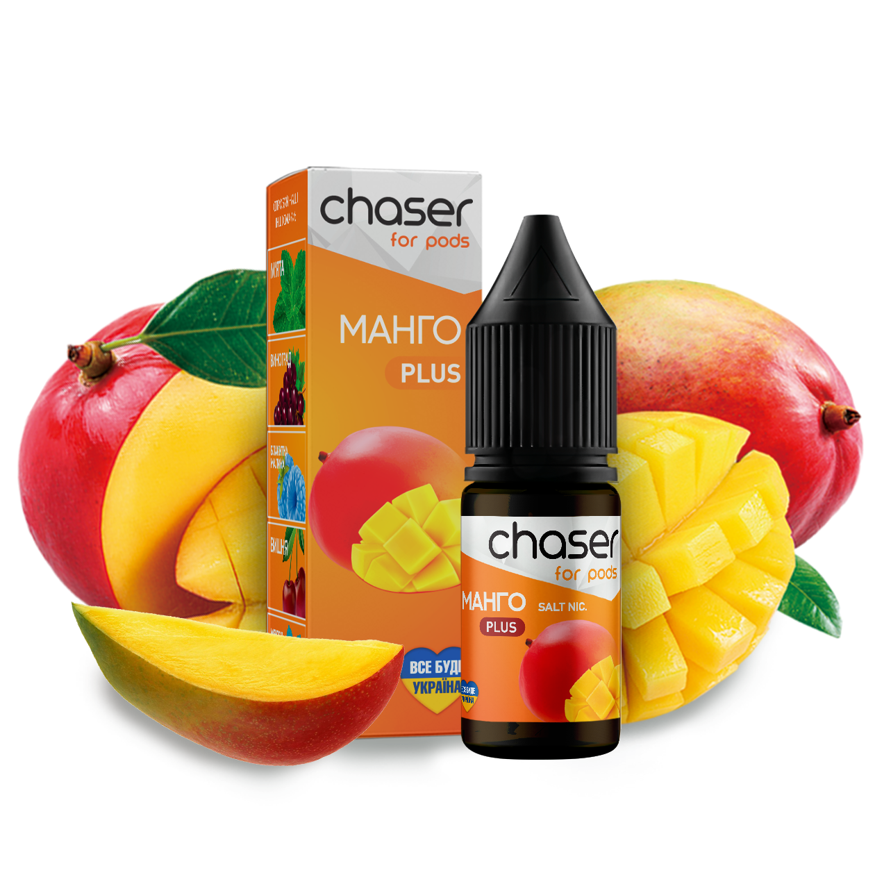 Рідина Chaser Mix PLUS Salt 10ml зі смаком Манго