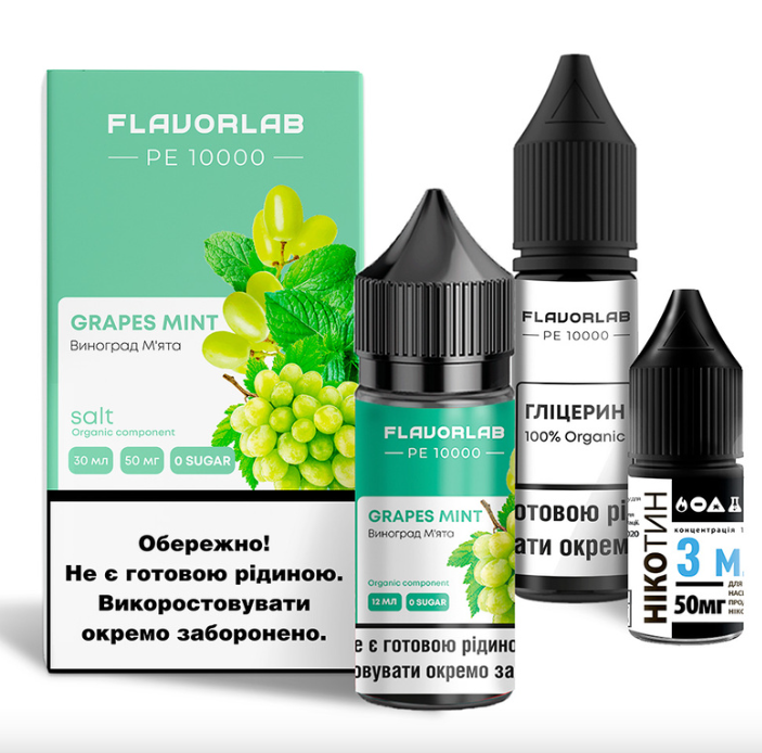 Набір Flavorlab PE 10000 зі смаком винограду та м'яти