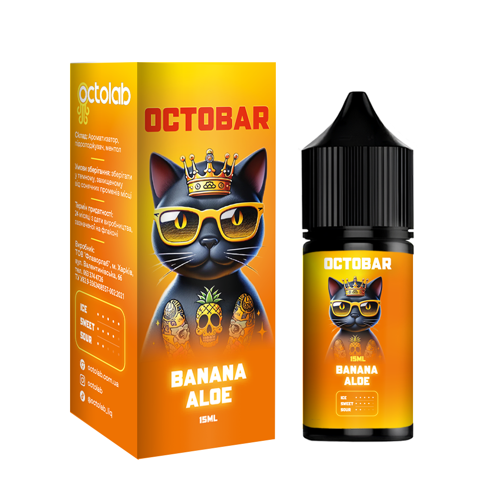 Сольовий набір Octobar NFT 30ml зі смаком Банану та алої