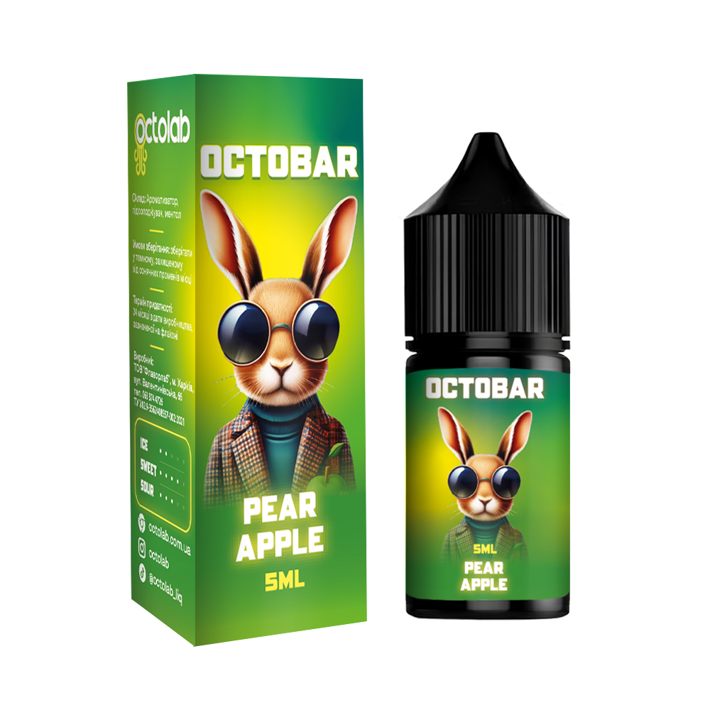 Сольовий набір Octobar NFT Sour 10 ml зі смаком Груши та яблука
