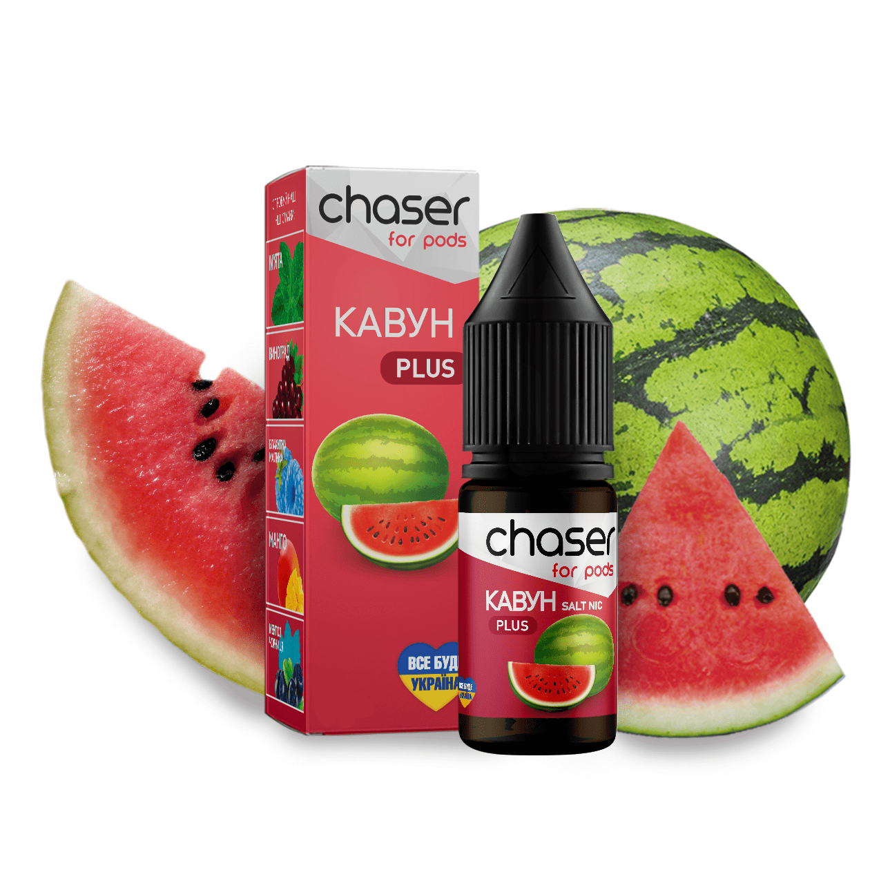 Рідина Chaser Mix PLUS Salt 10ml зі смаком Кавуна