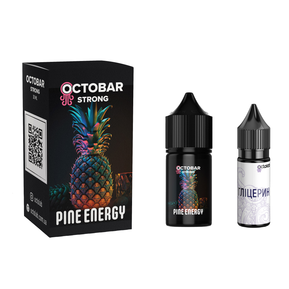 Сольовий набір Octobar Strong 30ml зі смаком Стиглого ананаса та захоплюючого енергетика