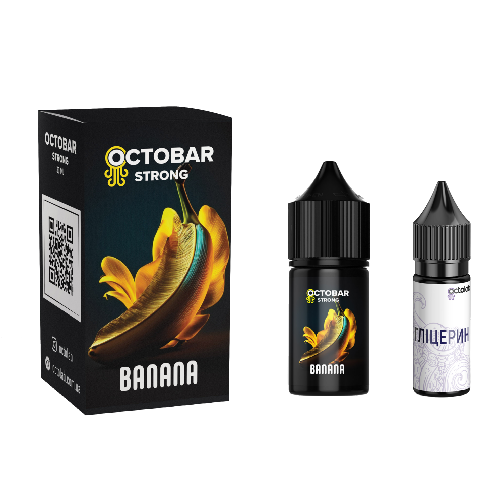 Сольовий набір Octobar Strong 30ml зі смаком стиглого тропічного банана