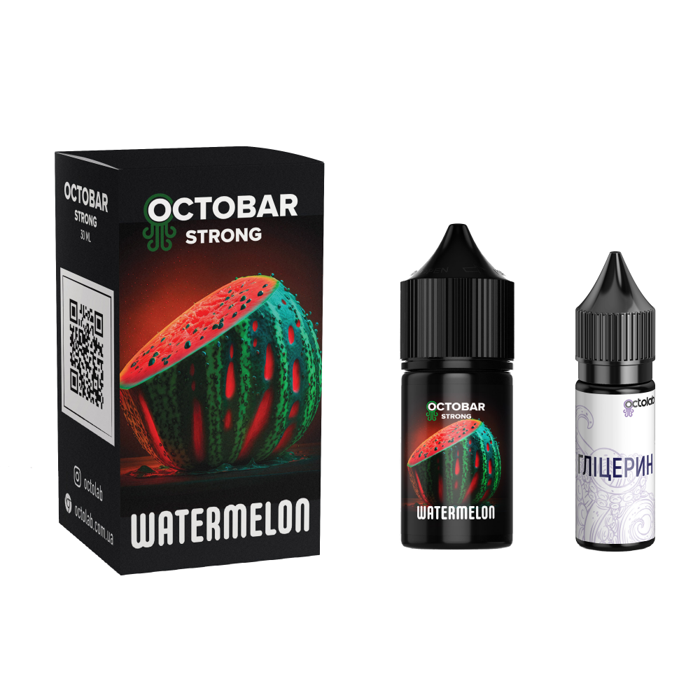 Сольовий набір Octobar Strong 30ml зі смаком Свіжого кавуна та льоду