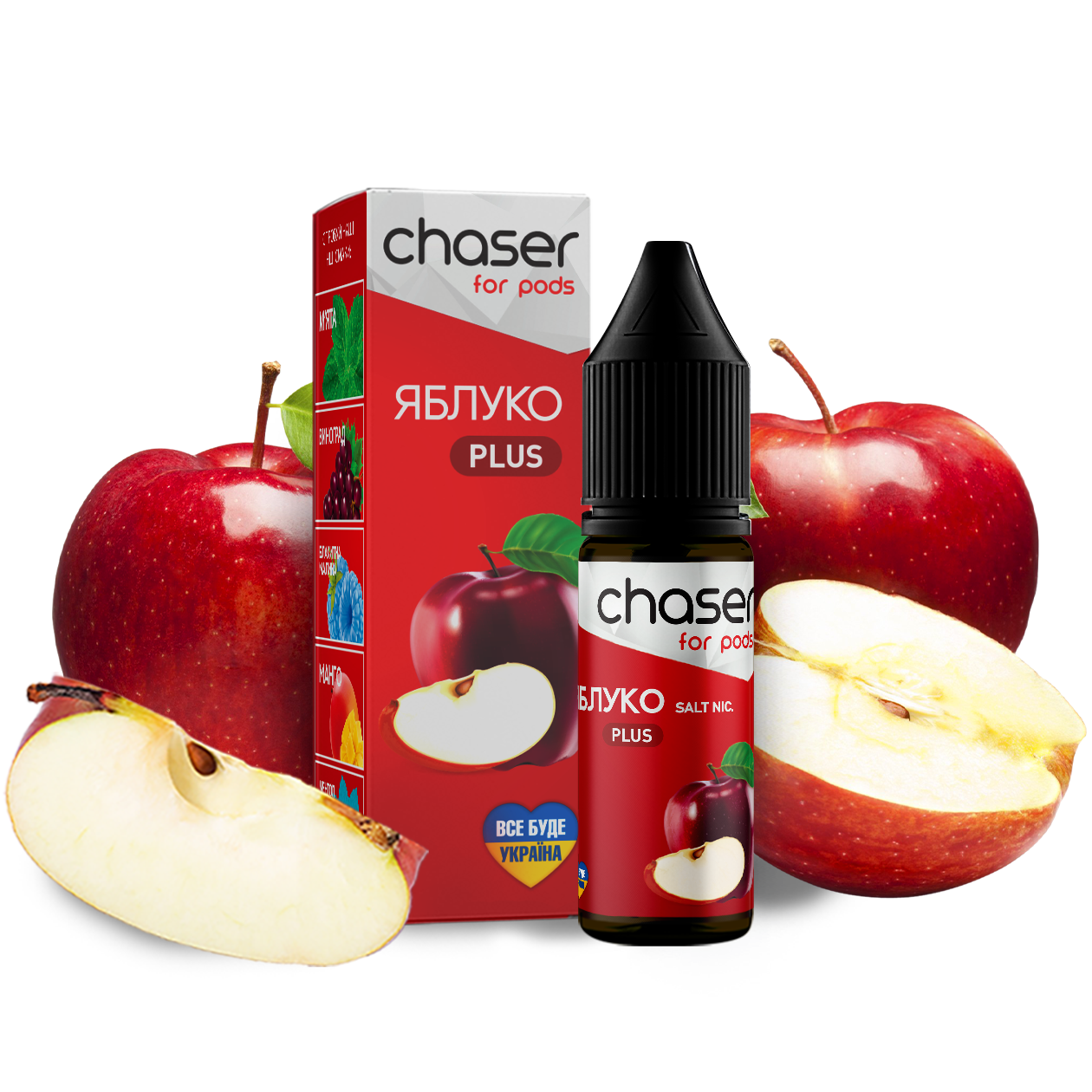 Рідина Chaser Mix PLUS Salt 15ml зі смаком Яблука