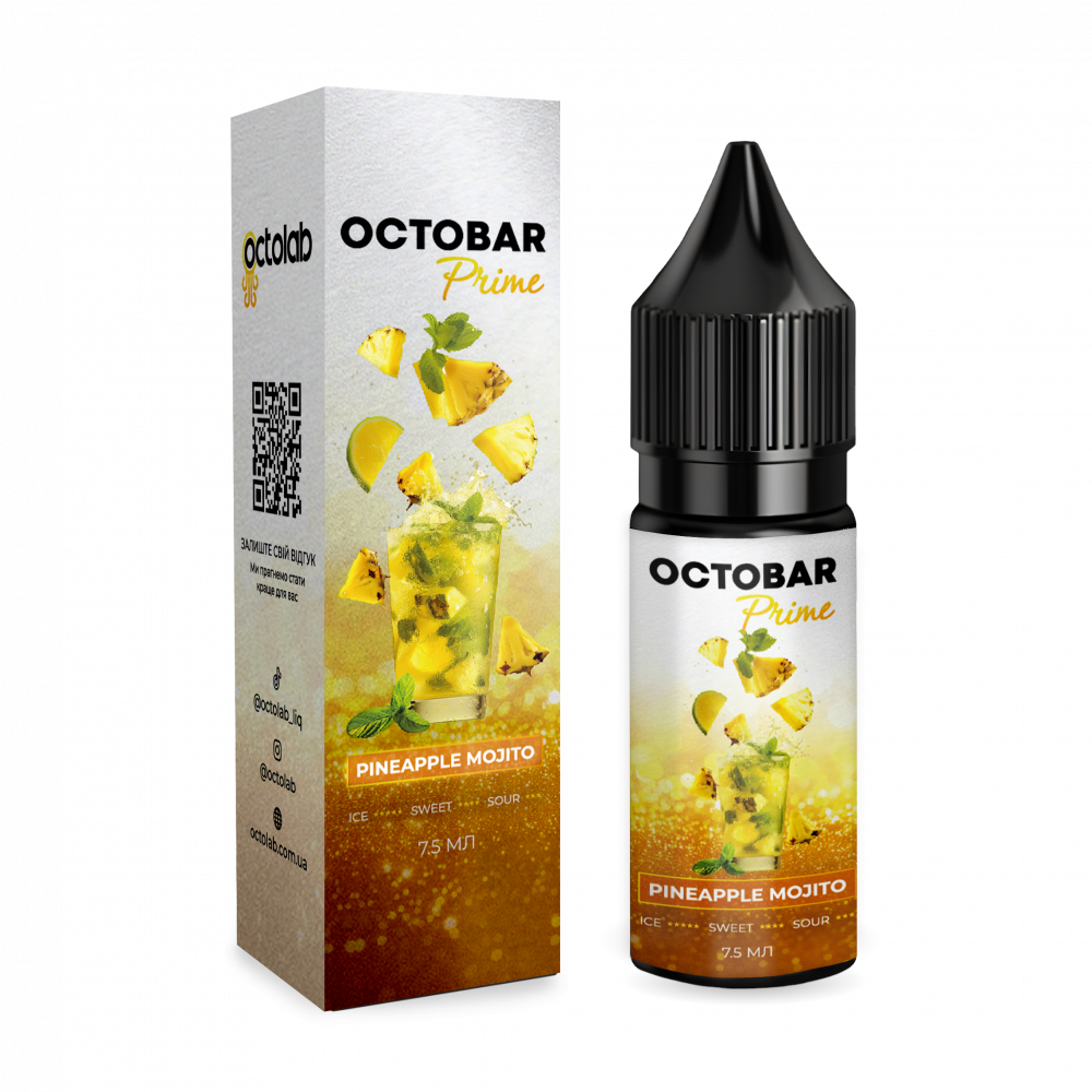 Набір для самозамісу Octobar Prime 15 мл зі смаком Ананасу та мохіта