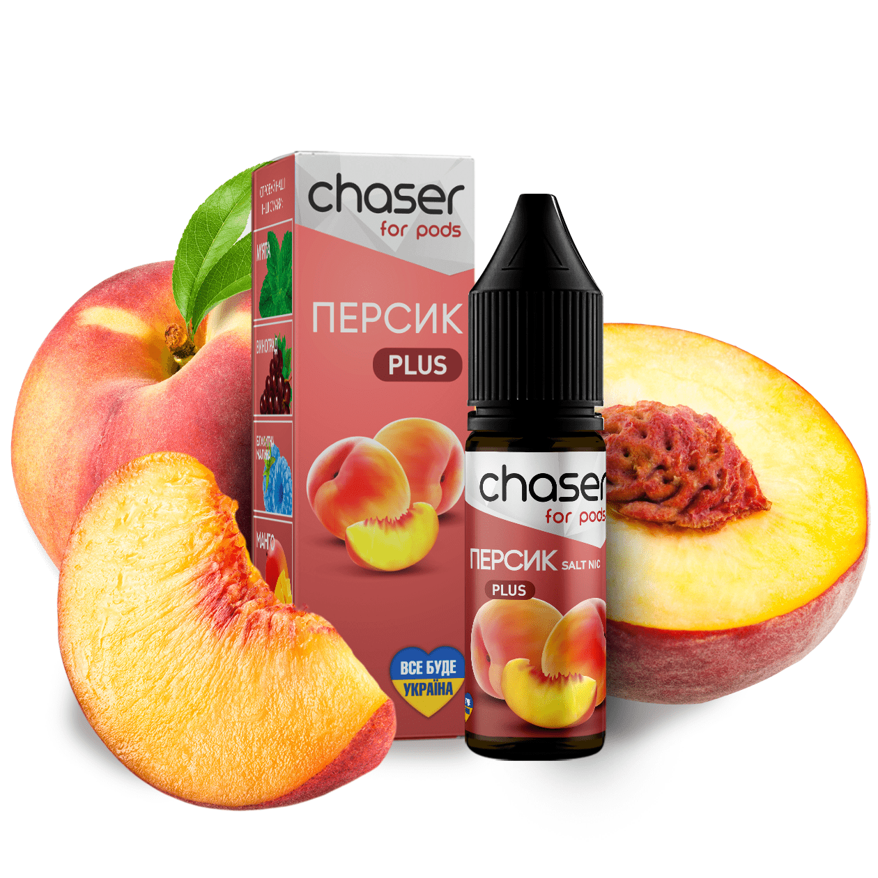 Рідина Chaser Mix PLUS Salt 15ml зі смаком Персика