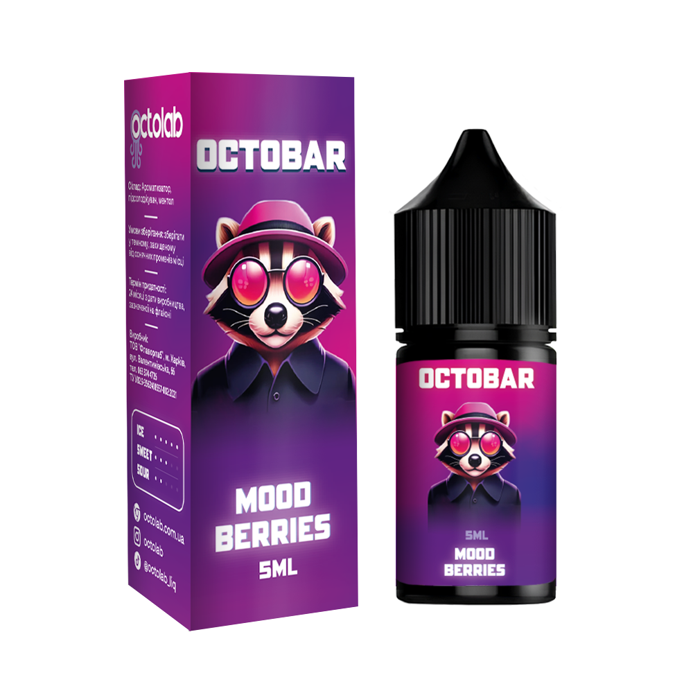 Сольовий набір Octobar NFT Sour 10 ml зі смаком Яскравих нот різних ягід