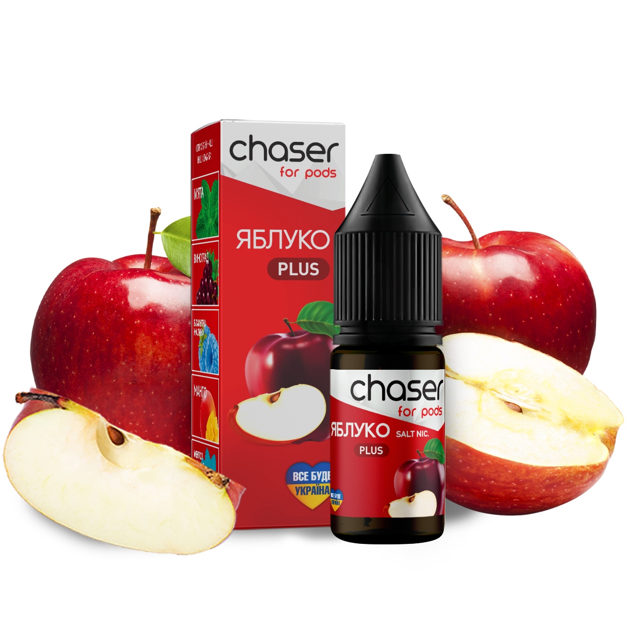 Рідина Chaser Mix PLUS Salt 10ml зі смаком Яблука