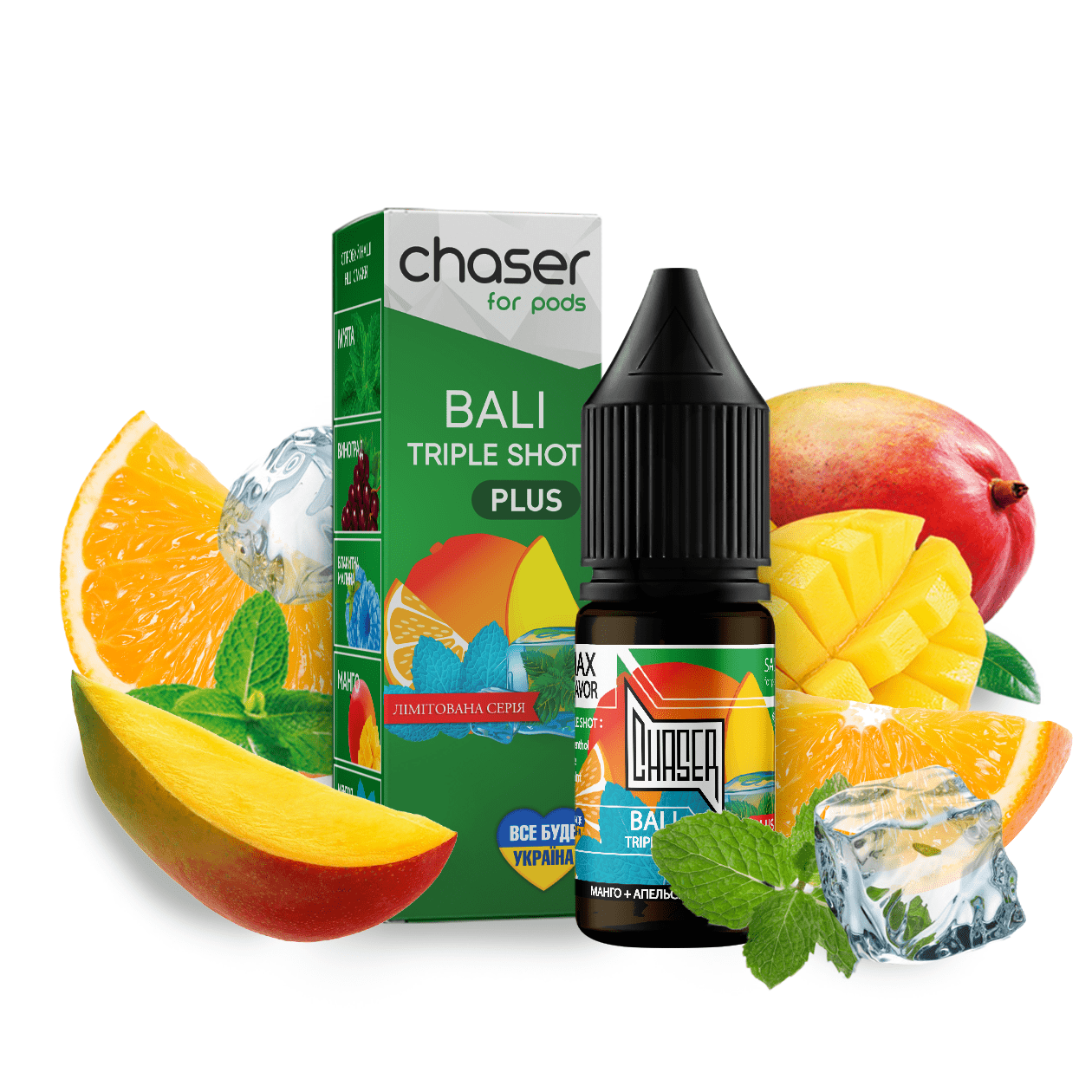 Рідина Chaser Mix PLUS Salt 10ml зі смаком Балі