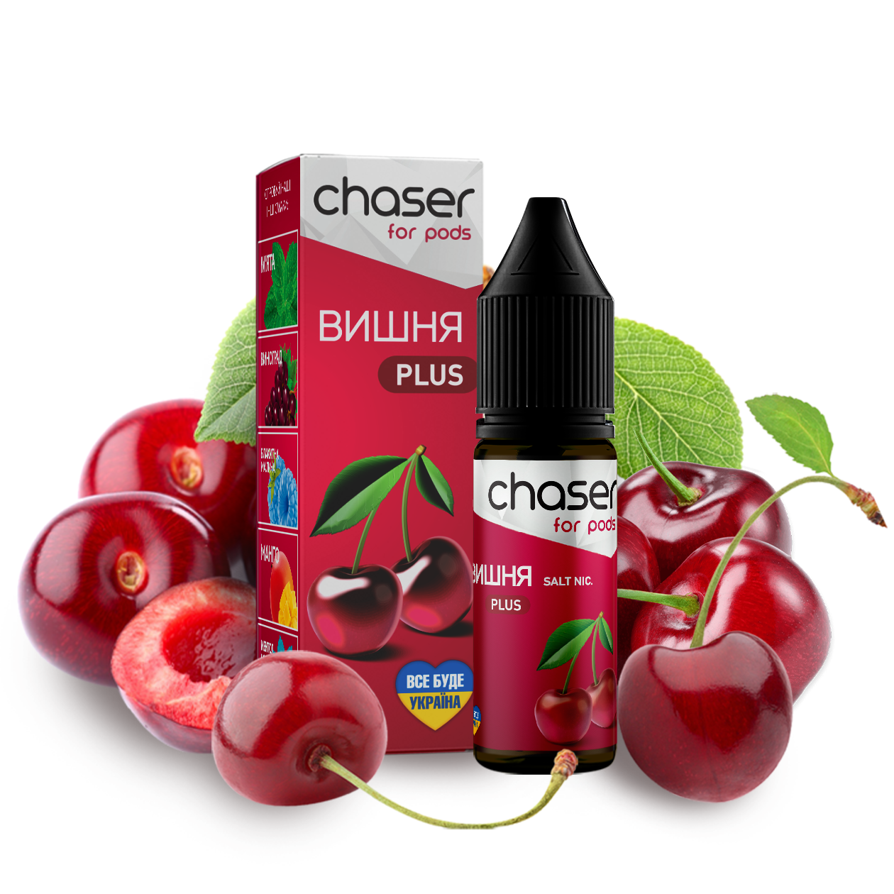 Рідина Chaser Mix PLUS Salt 15ml зі смаком Вишні