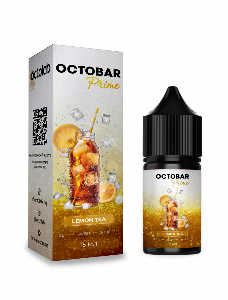 Набір для самозамісу Octobar Prime 30 мл зі смаком Освіжаючого лимонного чаю