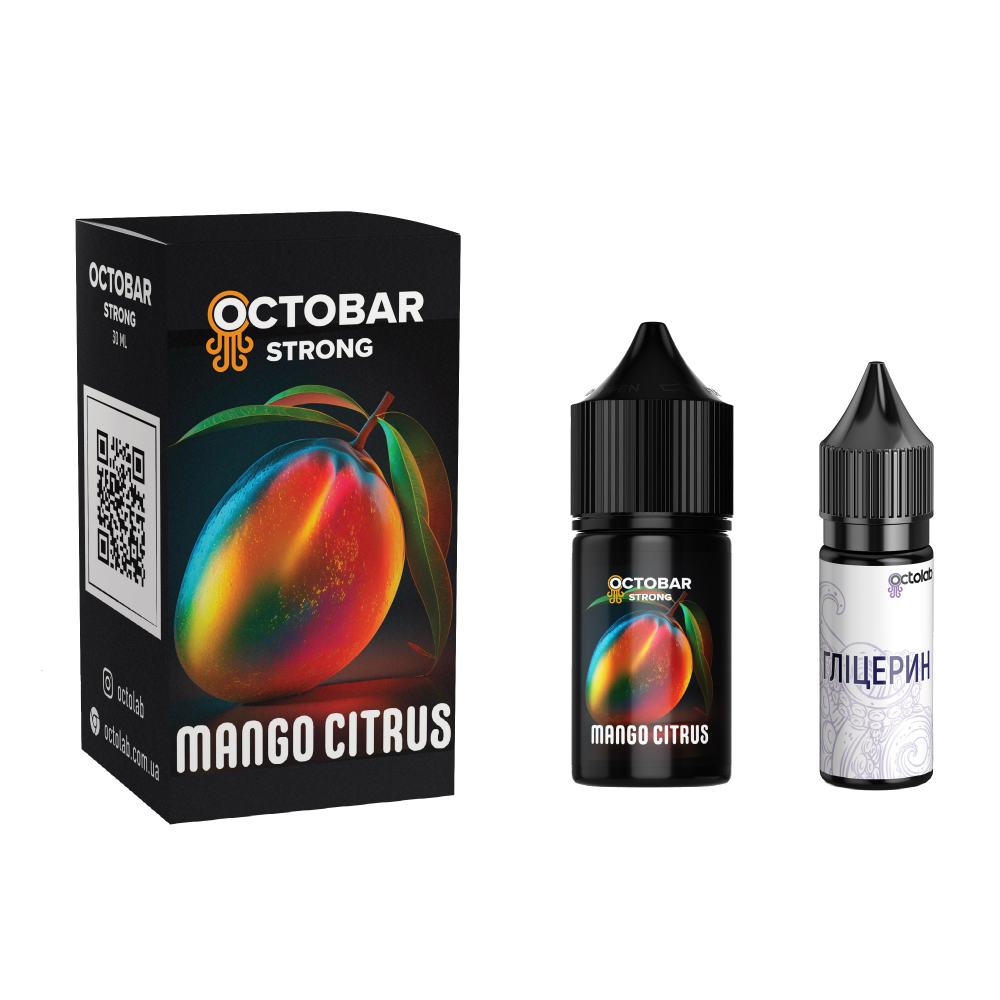 Сольовий набір Octobar Strong 30ml зі смаком Манго та цитрусових нот