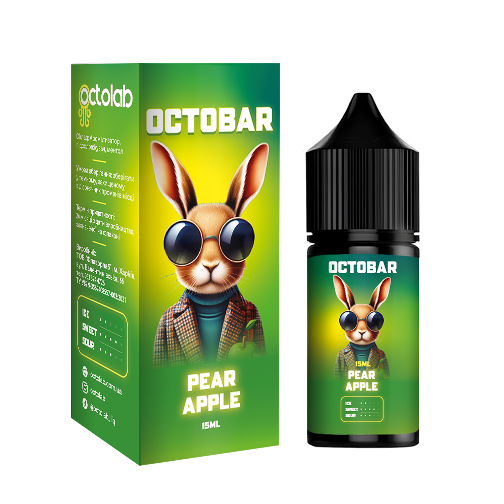 Сольовий набір Octobar NFT 30ml зі смаком Груши та яблука