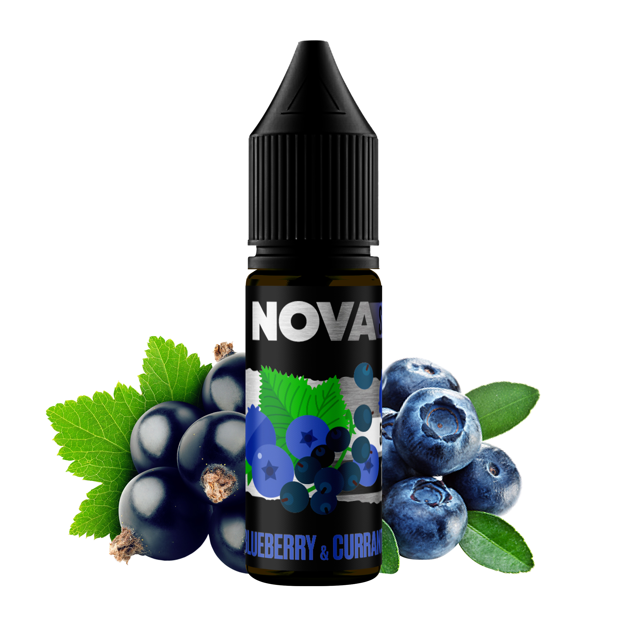 Рідина Nova Salt 15 мл зі смаком Чорниці та Смородини