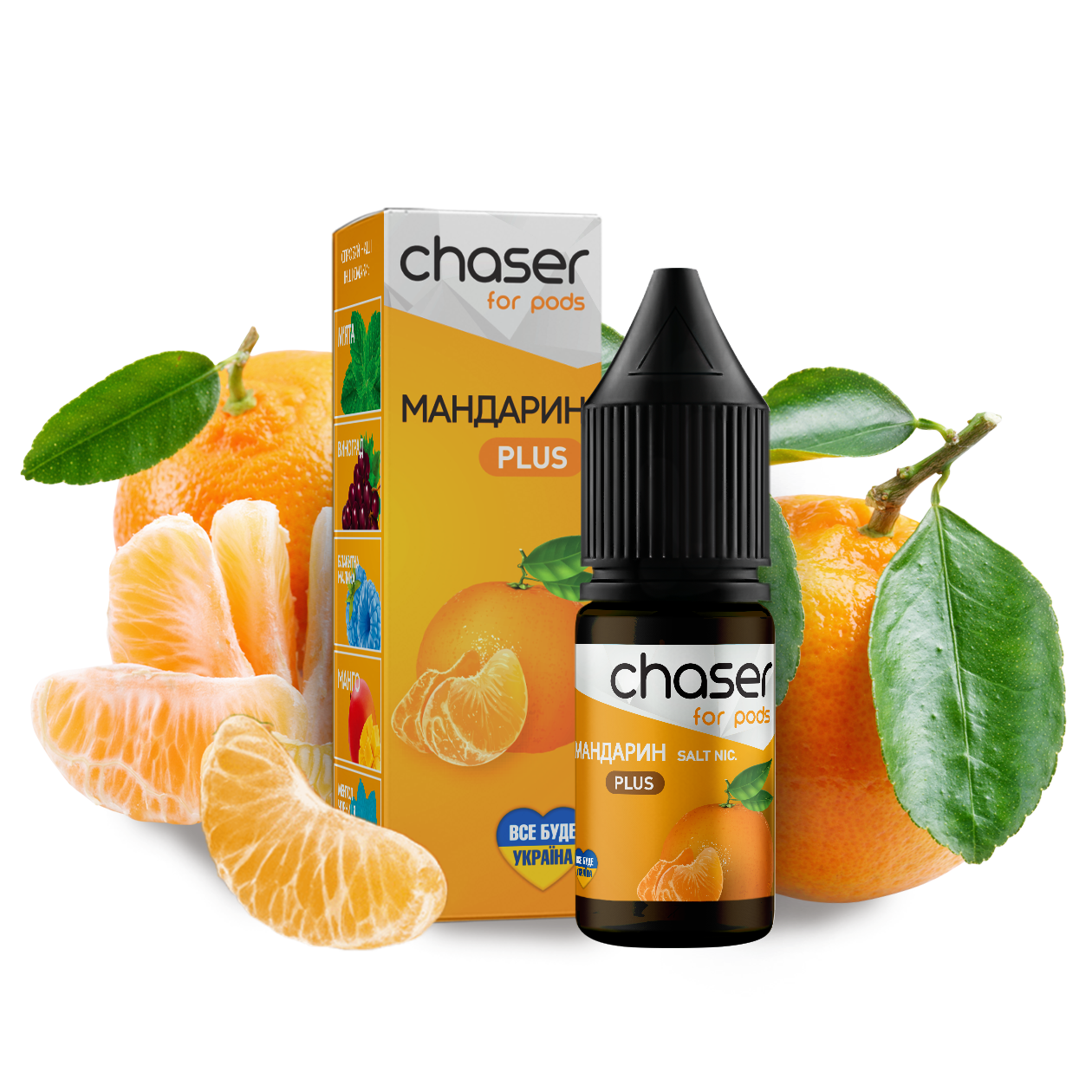 Рідина Chaser Mix PLUS Salt 10ml зі смаком Мандарина