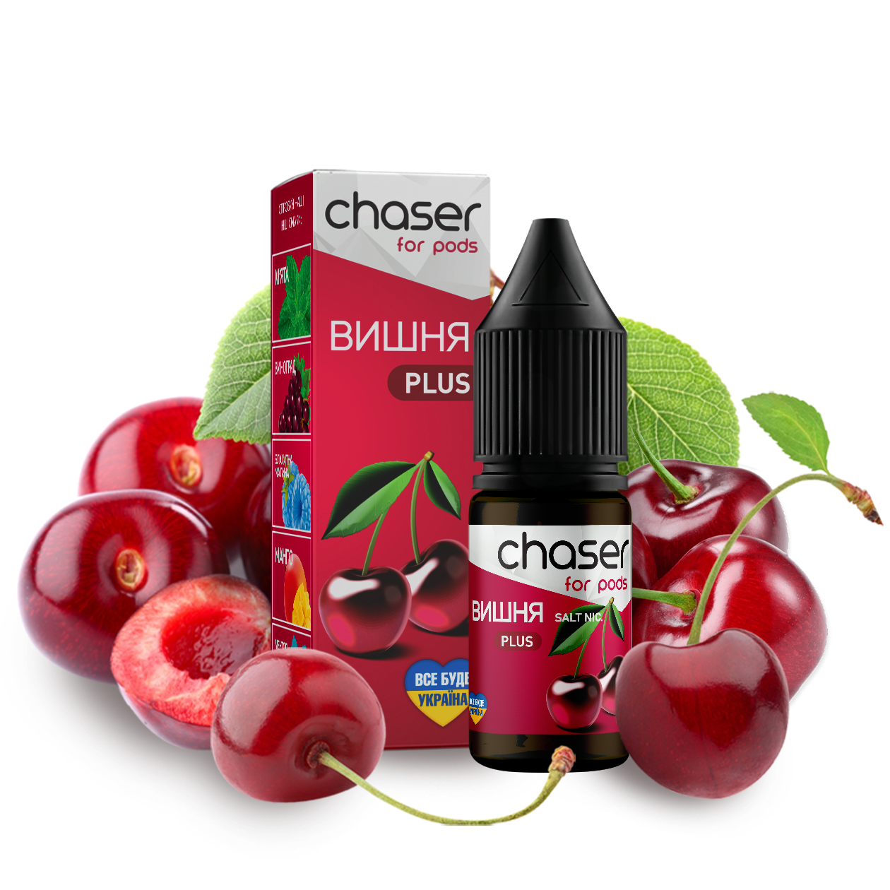 Рідина Chaser Mix PLUS Salt 10ml зі смаком Вишні