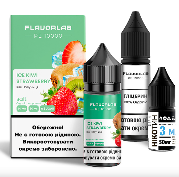 Набір Flavorlab PE 10000 зі смаком холодку з ківі та полуницею
