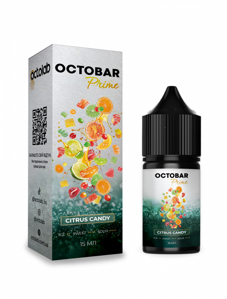 Набір для самозамісу Octobar Prime 30 мл зі смаком цитрусових цукерок