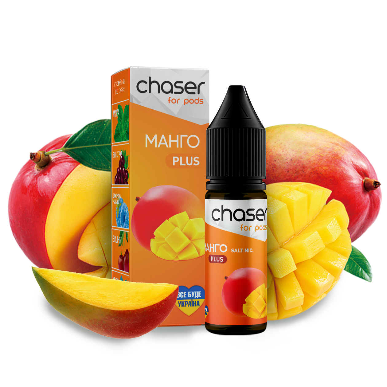 Рідина Chaser Mix PLUS Salt 15ml зі смаком Манго