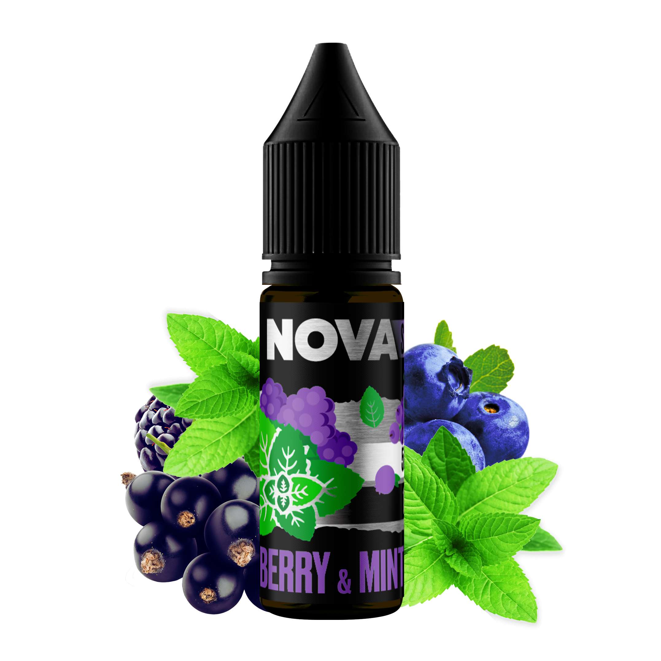 Рідина Nova Salt 15 мл зі смаком Ягід та м'яти